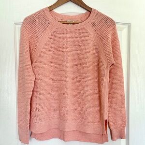 J. Crew Airspun Waffle Knit Beach Linen blend Sweater